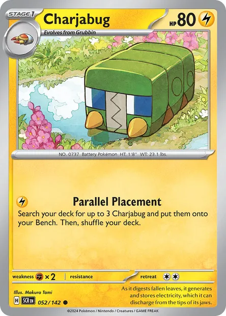 Charjabug, Pokémon card SCR 052 — Stellar Crown set