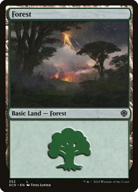Forêt, carte Magic SCD 352 — extension Starter Commander Decks