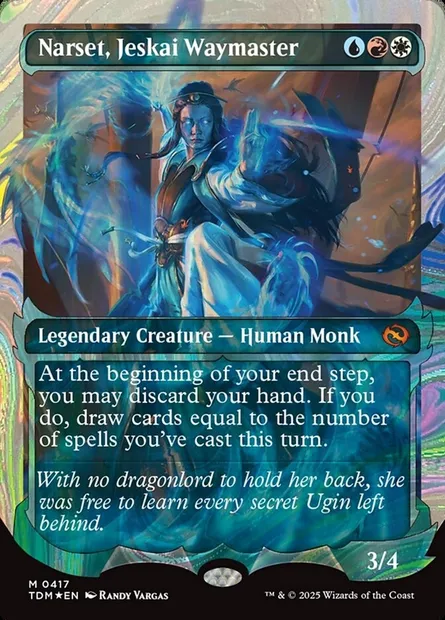 Narset, Jeskai Waymaster, Magic card TDM 417 — Tarkir: Dragonstorm set