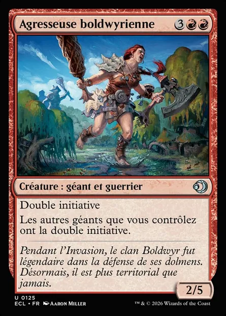 Agresseuse boldwyrienne, carte Magic ECL 125 — extension Lorwyn Eclipsed