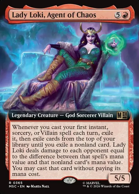 Lady Loki, Agent of Chaos, Magic card MSC 365 — Marvel Super Heroes Commander set