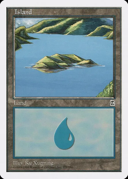 Island, Magic card PTK 171 — Portal Three Kingdoms set