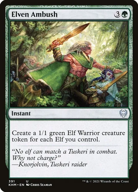 Elven Ambush, Magic card KHM 391 — Kaldheim set
