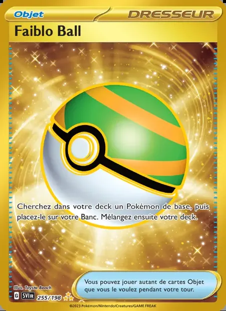 Faiblo Ball, carte Pokémon SVI 255 — extension Écarlate et Violet