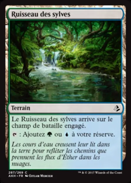 Ruisseau des sylves, carte Magic AKH 287 — extension Amonkhet