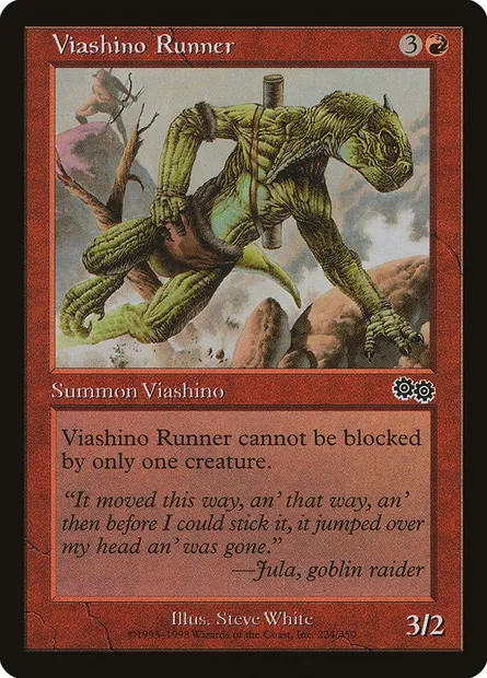 Viashino Runner, Magic card USG 224 — Urza's Saga set
