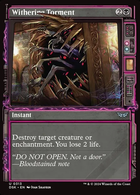 Withering Torment, Magic card DSK 313 — Duskmourn: House of Horror set
