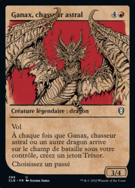 Ganax, chasseur astral, carte Magic CLB 398 — extension Commander Légendes : la bataille de la Porte de Baldur