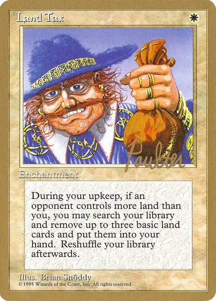 Land Tax, Magic card PTC pp34 — Pro Tour Collector Set set