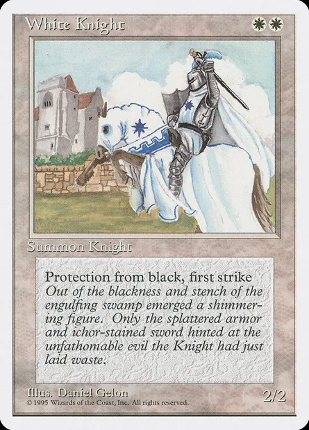 Chevalier blanc, carte Magic 4ED 56 — extension Quatrième Edition