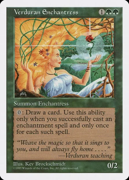 Verduran Enchantress, Magic card 5ED 337 — Fifth Edition set