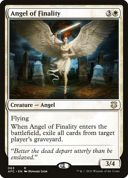 Angel of Finality, Magic card AFC 63 — Forgotten Realms Commander set