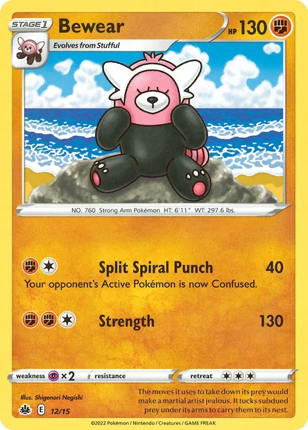 Bewear, Pokémon card MCD22 12 — McDonald's Collection 2022 set