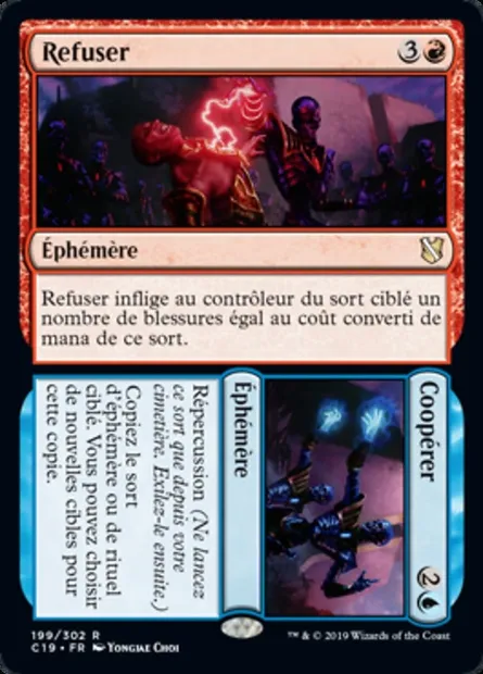 Refuser // Coopérer, carte Magic C19 199 — extension Commander 2019
