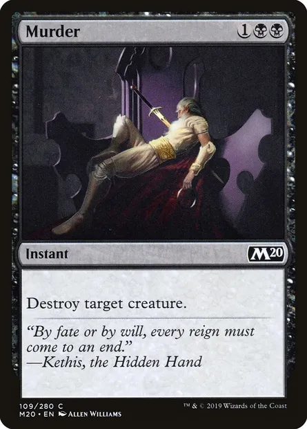 Murder, Magic card M20 109 — Core Set 2020 set