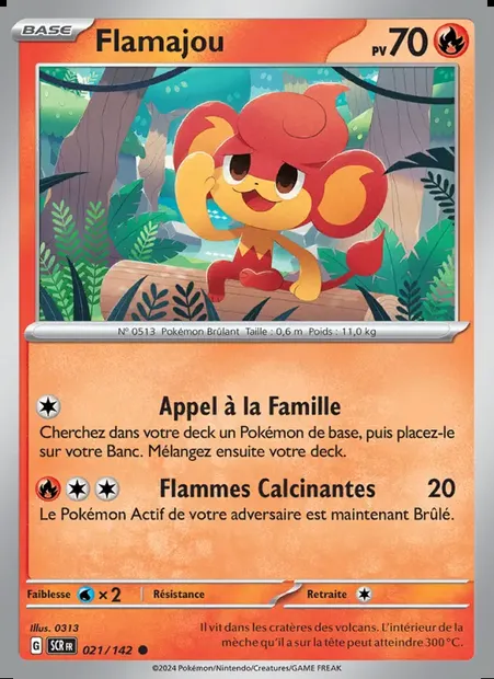 Flamajou, carte Pokémon SCR 021 — extension Couronne Stellaire