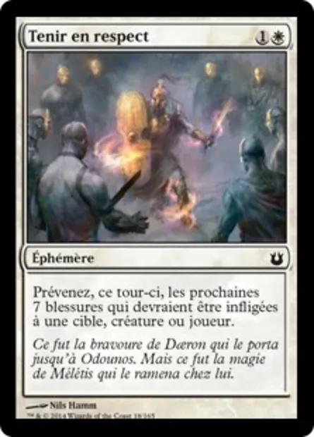 Tenir en respect, carte Magic BNG 18 — extension Créations divines