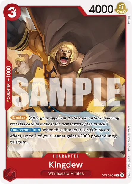 Kingdew, One Piece card ST15-003 — Red Edward.Newgate set