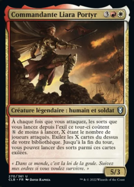 Commandante Liara Portyr, carte Magic CLB 270 — extension Commander Légendes : la bataille de la Porte de Baldur