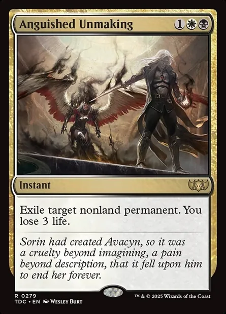 Anguished Unmaking, Magic card TDC 279 — Tarkir: Dragonstorm Commander set