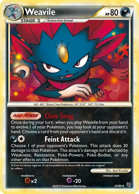 Weavile, Pokémon card UD 25 — Undaunted set