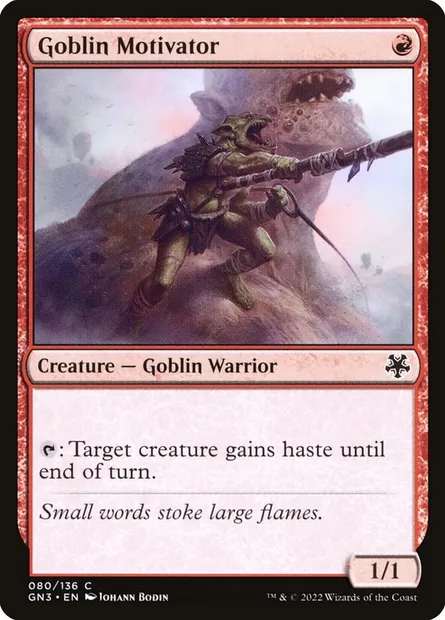 Goblin Motivator, Magic card GN3 80 — Game Night: Free-for-All set