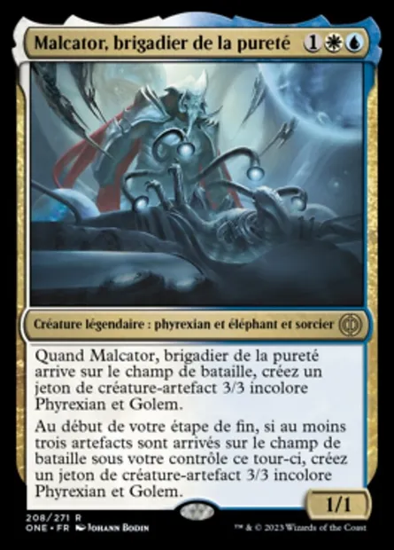 Malcator, brigadier de la pureté, carte Magic ONE 208 — extension Tous Phyrexians
