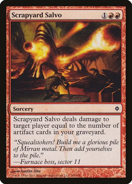 Scrapyard Salvo, Magic card NPH 94 — New Phyrexia set