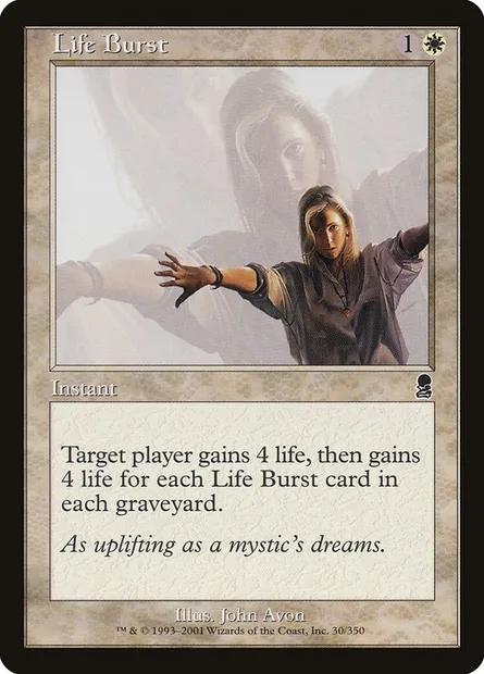 Life Burst, Magic card ODY 30 — Odyssey set