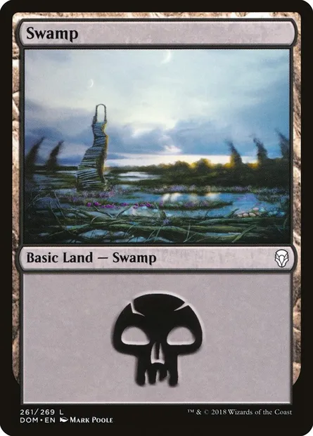 Swamp, Magic card DOM 261 — Dominaria set