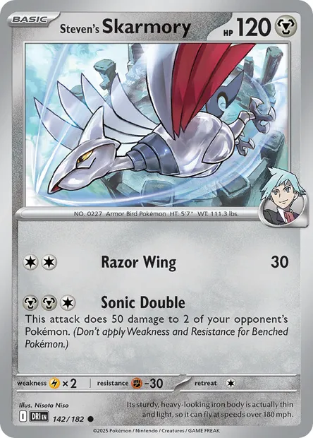 Steven's Skarmory, Pokémon card DRI 142 — Destined Rivals set