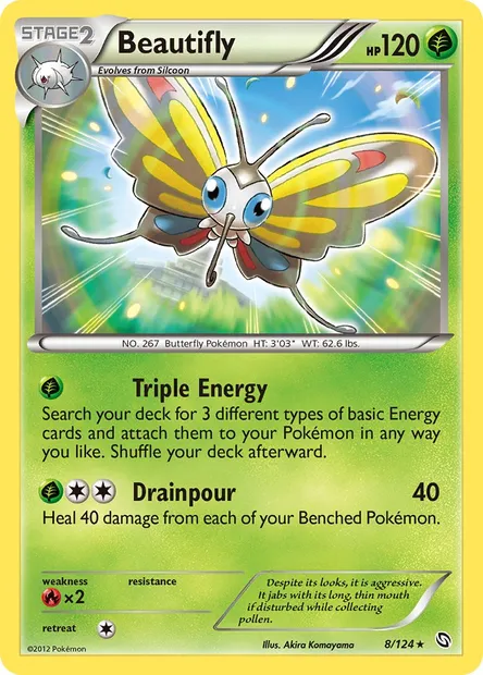 Beautifly, Pokémon card DRX 8 — Dragons Exalted set