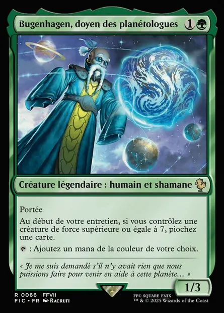 Bugenhagen, doyen des planétologues, carte Magic FIC 66 — extension Final Fantasy Commander