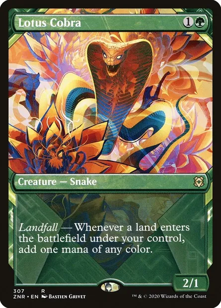 Lotus Cobra, Magic card ZNR 307 — Zendikar Rising set