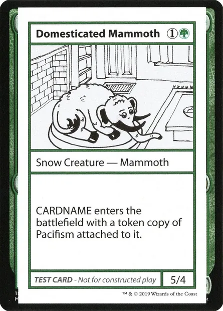 Domesticated Mammoth, Magic card CMB2 72 — Mystery Booster Playtest Cards 2021 set