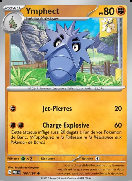 Ymphect, carte Pokémon OBF 106 — extension Flammes Obsidiennes