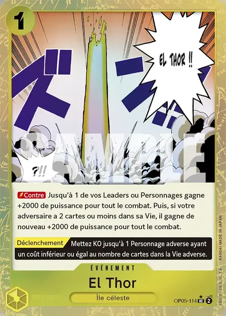 El Thor, carte One Piece OP05-114 — extension AWAKENING OF THE NEW ERA