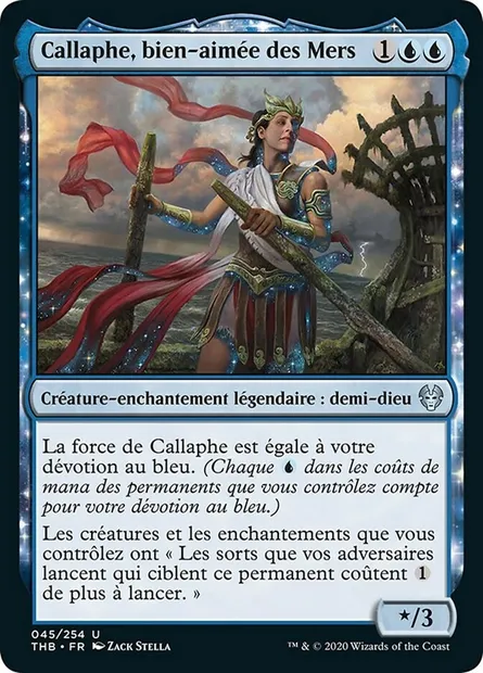 Callaphe, bien-aimée des Mers, carte Magic THB 45 — extension Theros Beyond Death