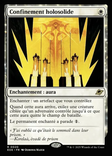 Confinement holosolide, carte Magic EOE 20 — extension Edge of Eternities
