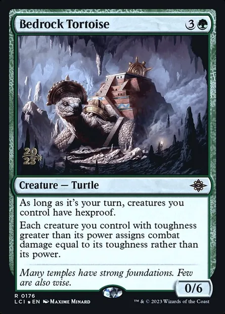 Bedrock Tortoise, Magic card PLCI 176s — The Lost Caverns of Ixalan Promos set