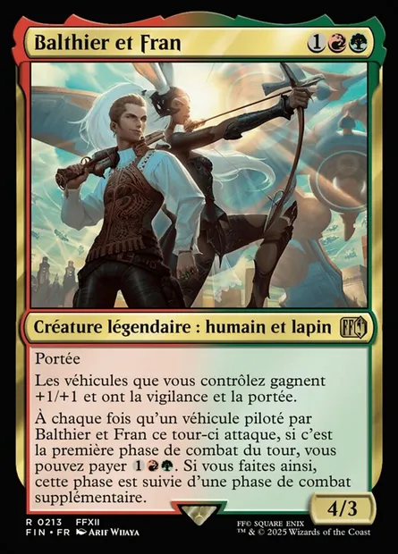 Balthier et Fran, carte Magic FIN 213 — extension Final Fantasy