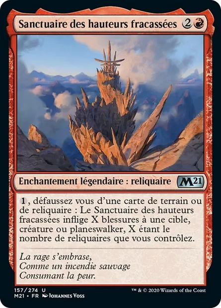 Sanctuaire des hauteurs fracassées, carte Magic M21 157 — extension Core Set 2021