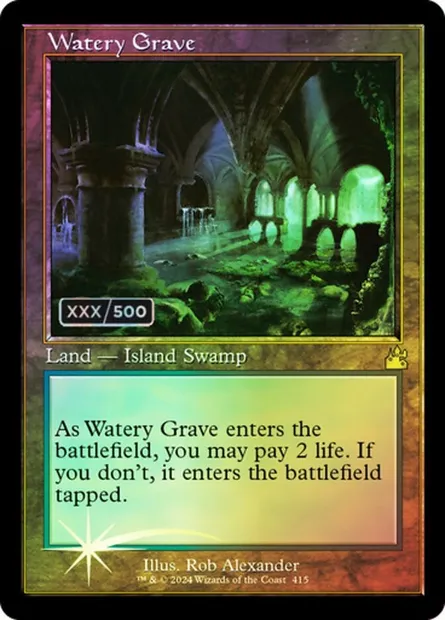 Watery Grave, Magic card RVR 415z — Ravnica Remastered set