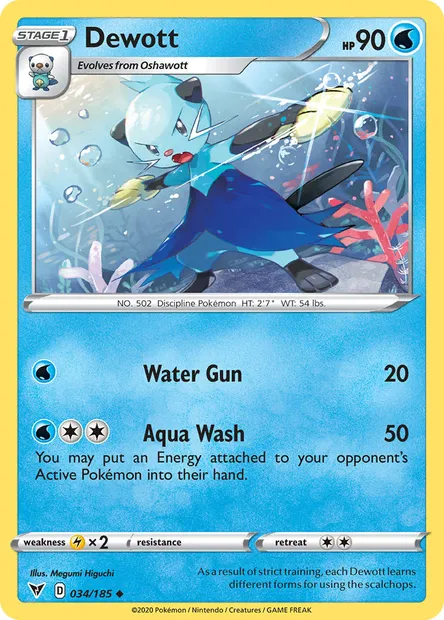 Dewott, Pokémon card VIV 34 — Vivid Voltage set