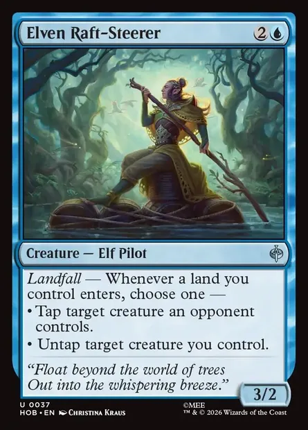 Elven Raft-Steerer, Magic card HOB 37 — The Hobbit set