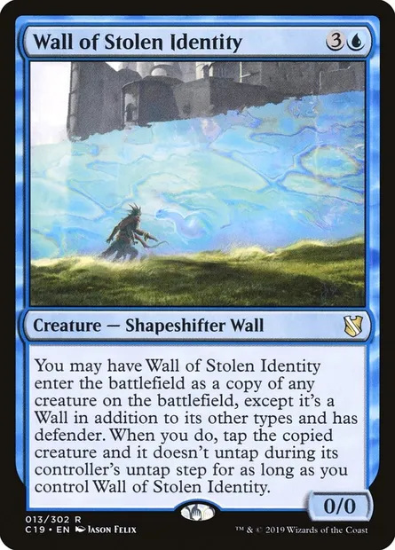 Wall of Stolen Identity, Magic card C19 13 — Commander 2019 set