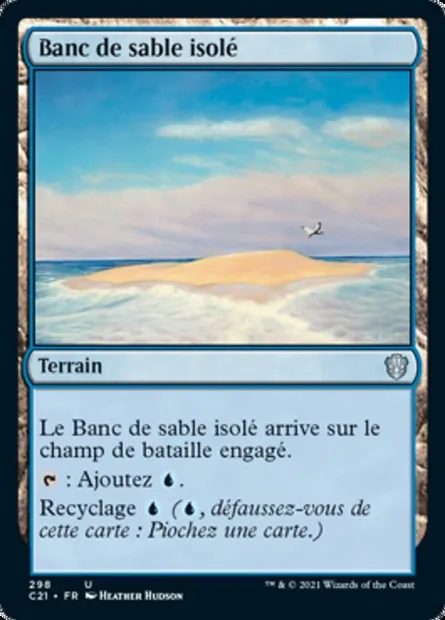 Banc de sable isolé, carte Magic C21 298 — extension Commander 2021