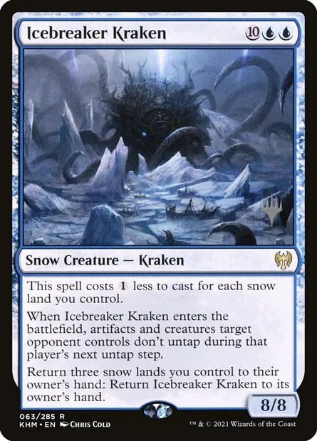 Icebreaker Kraken, Magic card PKHM 63p — Kaldheim Promos set