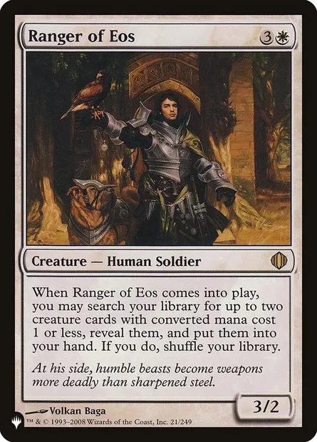 Ranger of Eos, Magic card PLST ALA-21 — The List set