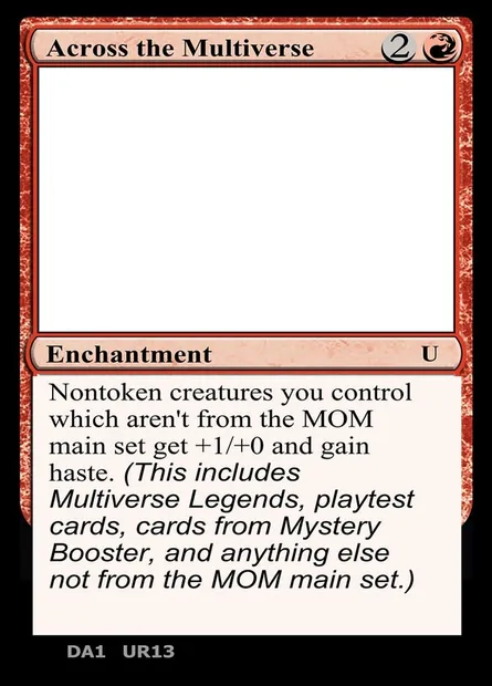Across the Multiverse, Magic card UNK UR13b — Unknown Event set